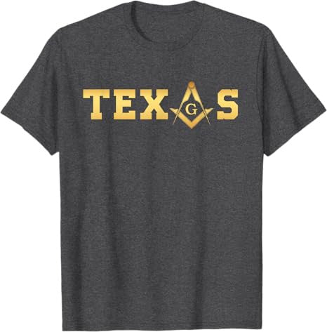 Texas - Masonic Square and Compass - Freemason T-Shirt - FUKAMASONIC
