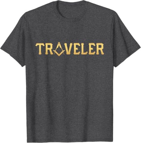 Masonic Traveler Square and Compass - Freemason T-Shirt T-Shirt - FUKAMASONIC