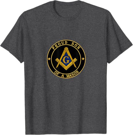 Proud son of a Mason - Freemason symbol Lewis PHA Masonic T-Shirt - FUKAMASONIC