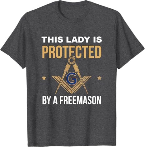 Freemason Wife Masonic Fraternal Freemasonry Square Compass T-Shirt - FUKAMASONIC