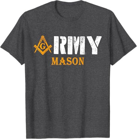 Freemason Army Compass & Square Masonic Symbol Vintage T-Shirt - FUKAMASONIC