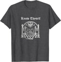 Know Thyself Masonic lodge symbol Freemason Master Mason tee T-Shirt - FUKAMASONIC