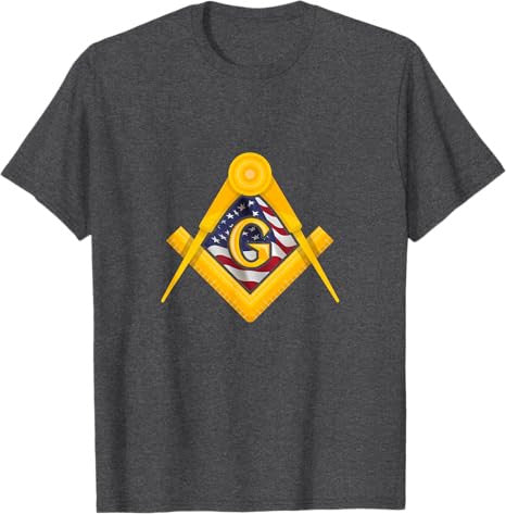 Masonic USA Flag Square and Compass American 4th of July T-Shirt - FUKAMASONIC