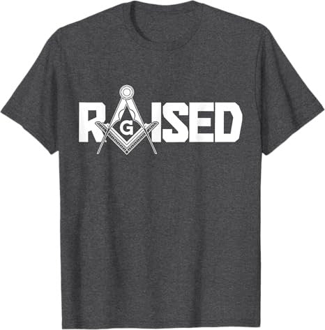 Mason Raised Square & Compass Freemason Masonic T-Shirt - FUKAMASONIC