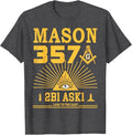 Mason 357 2B1Ask1 Look To The East Masonic Square & Compass T-Shirt - FUKAMASONIC