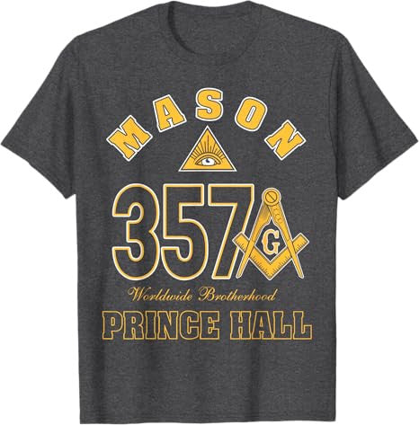 Prince Hall Mason 357 Symbol Worldwide Brotherhood Father's T-Shirt - FUKAMASONIC