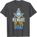 Freemasonry Square And Compasses Goat Design T-Shirt - FUKAMASONIC