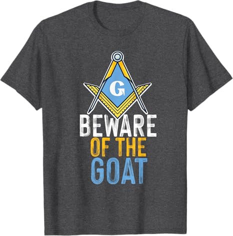 Freemasonry Square And Compasses Goat Design T-Shirt - FUKAMASONIC
