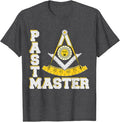 Freemason Past Master Symbol Square & Compasses Father's Day T-Shirt - FUKAMASONIC