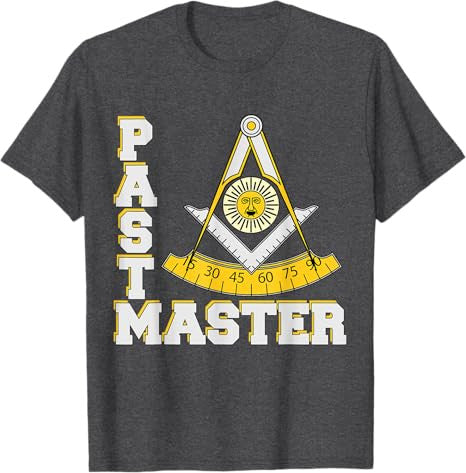 Freemason Past Master Symbol Square & Compasses Father's Day T-Shirt - FUKAMASONIC