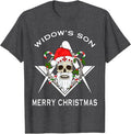 Masonic Widow's Son Compass Square Freemason Merry Christmas T-Shirt - FUKAMASONIC