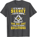 Faith Hope Charity Masonic Freemason Square and Compass T-Shirt - FUKAMASONIC