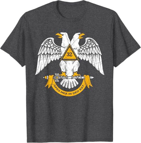 32nd Degree Masonic Scottish Rite Wings Down Father's Day T-Shirt - FUKAMASONIC