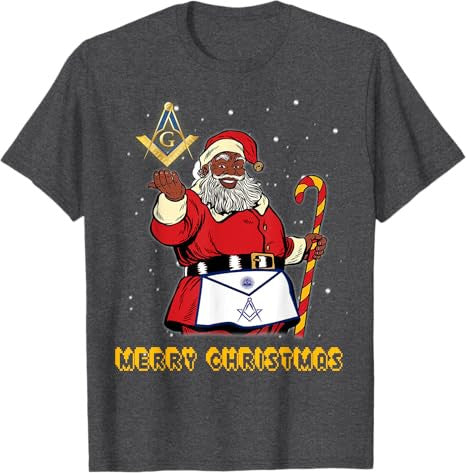 Masonic Santa Claus Mason Apron Merry Christmas And New Year T-Shirt - FUKAMASONIC