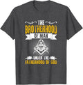 Brotherhood Of Man Masonry Freemasonry Masonic Freemason T-Shirt - FUKAMASONIC
