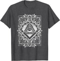 Freemason All seeing Eye The Masonic Square Compasses T-Shirt - FUKAMASONIC
