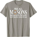 Real Masons Spread Love & Light, Freemason T-Shirt - FUKAMASONIC