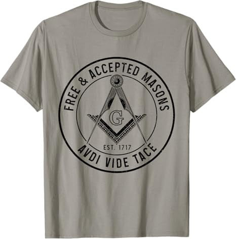 Mason Freemason Masonic Square & Compass Symbol T-Shirt - FUKAMASONIC