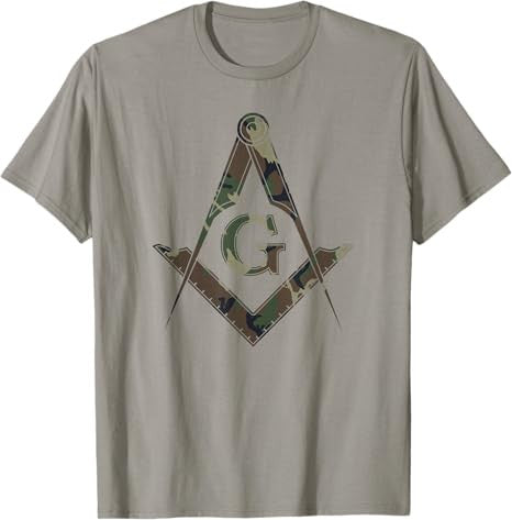 Masonic Camo Square and Compass - Freemason T-Shirt T-Shirt - FUKAMASONIC