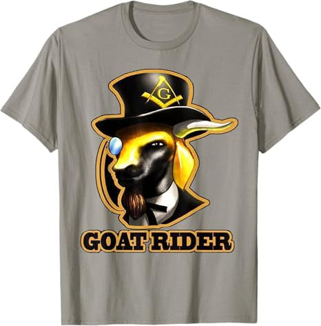 Masonic Goat Rider T Shirt Mason Tees T-Shirt - FUKAMASONIC