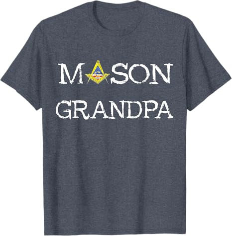Mason Grandpa Senior Warden PHA Masonic Freemason Lodge T-Shirt - FUKAMASONIC