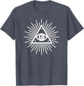 The All Seeing Eye - conspiracy, Freemasonry or Illuminati T-Shirt - FUKAMASONIC