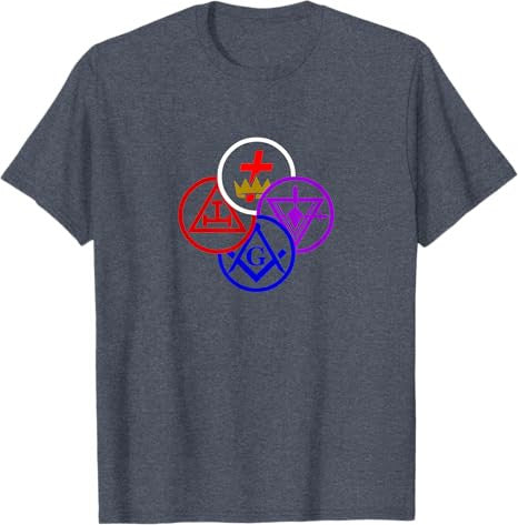 Masonic York rite degrees symbol Freemason lodge Freemasonry T-Shirt - FUKAMASONIC
