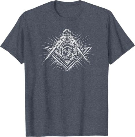 MASONIC SQUARE AND COMPASS FREEMASON ALL SEEING EYE T-Shirt - FUKAMASONIC