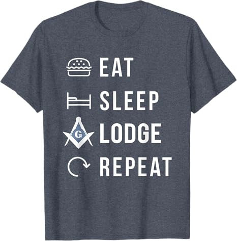 Eat Sleep Lodge Repeat T-Shirt - FUKAMASONIC