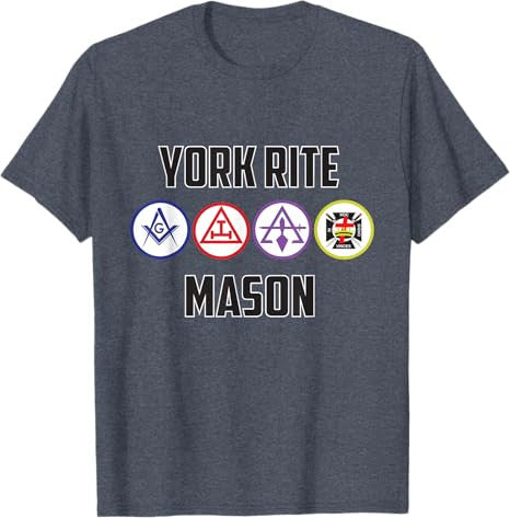York Rite Mason T Shirt Masonic Tee T-Shirt - FUKAMASONIC
