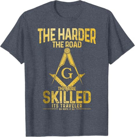 Mason Traveler Square Masonic Compass T-Shirt - FUKAMASONIC