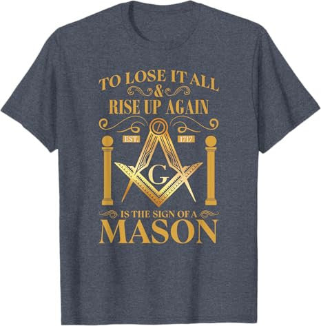 Masonic Square Compass Freemason T-Shirt - FUKAMASONIC
