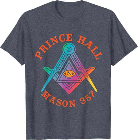 PHA Prince Hall Affiliated Freemason Square & Compass Masonic T-Shirt - FUKAMASONIC