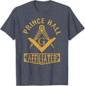 Masonic PHA Prince Hall Affiliated Square Compass Freemason T-Shirt - FUKAMASONIC