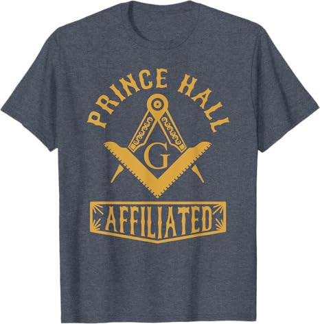 Masonic PHA Prince Hall Affiliated Square Compass Freemason T-Shirt - FUKAMASONIC