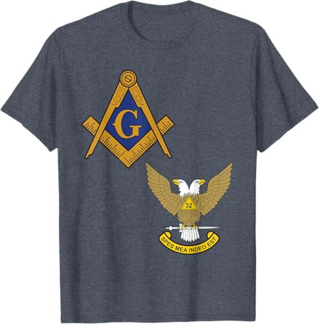 Mason Scottish Rite Split T Shirt Masonic Tee Wings Up T-Shirt - FUKAMASONIC