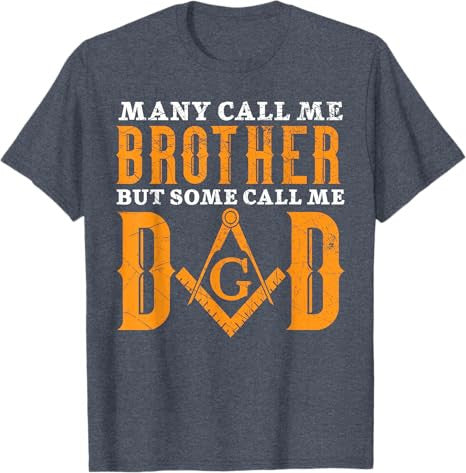 Freemason Dad Masonic Fraternal Freemasonry Square Compass T-Shirt - FUKAMASONIC