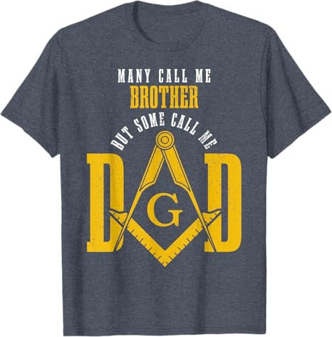 Mason Dad Square & Compass Masonic Freemason T-Shirt - FUKAMASONIC