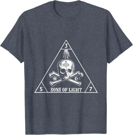 Masons Sons Of Light 357 Skull & Bone Masonic Father's Day T-Shirt - FUKAMASONIC