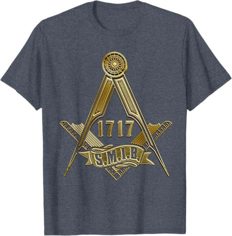 Masonic Freemasonry Fraternal Square Compass 1717 S.M.I.B. T-Shirt - FUKAMASONIC