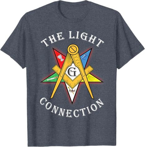 OES Mason The Light Connection Star Square Parents Christmas T-Shirt - FUKAMASONIC