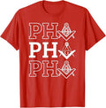 PHA Prince Hall Affiliated Masonic Square & Compass Freemason T-Shirt - FUKAMASONIC