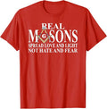 Real Masons Spread Love And Light, Freemason Masonic T-Shirt - FUKAMASONIC