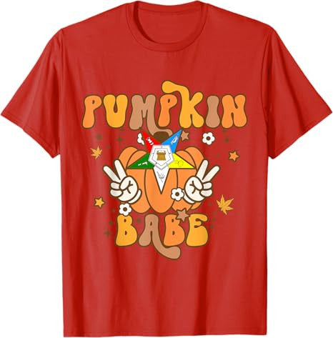 OES Pumpkin Babe Retro Order of Eastern Star Thanksgiving T-Shirt - FUKAMASONIC