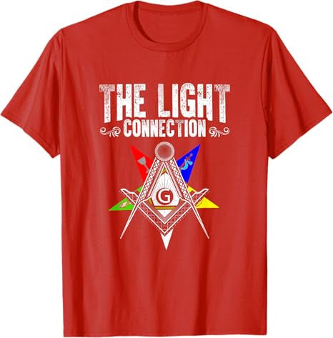 Light Connection OES Masonry Freemasonry Masonic Freemason T-Shirt - FUKAMASONIC