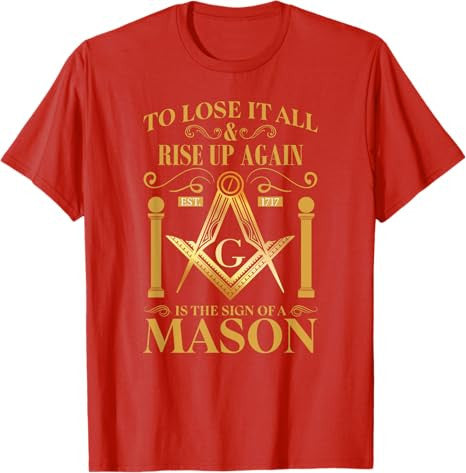Masonic Square Compass Freemason T-Shirt - FUKAMASONIC