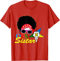 OES Afro Sistar Head Band Sunglasses Star Parents' Day T-Shirt - FUKAMASONIC