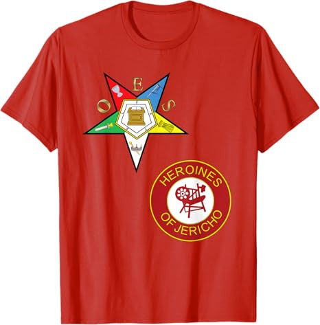 OES Heroines of Jericho Split Order Eastern Star PHA HOJ T-Shirt - FUKAMASONIC