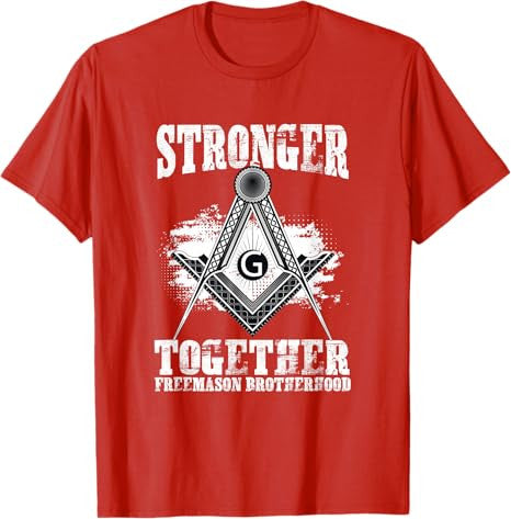 Stronger Together Masonry Freemasonry Masonic Freemason T-Shirt - FUKAMASONIC