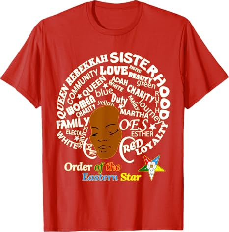 OES Sister Afro PHA Queen Order the Eastern Star Christmas T-Shirt - FUKAMASONIC